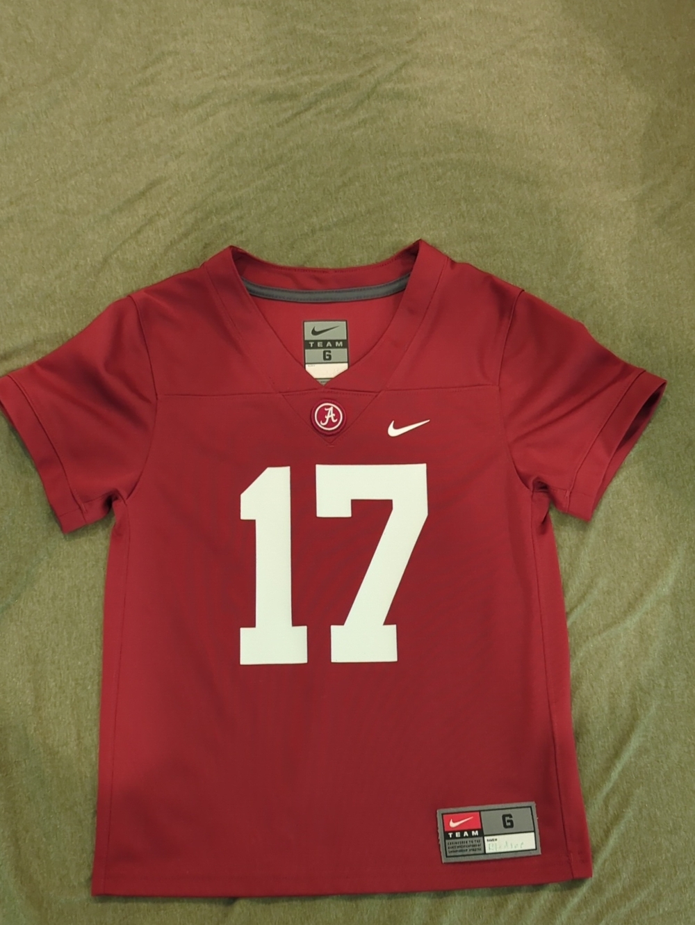Nike Alabama Kid's #17 Football Jersey